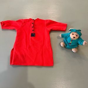 American Girl Nightshirt and companion teddy bear